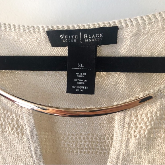 EUC WHBM tan and gold lightweight tunic sweater XL - Picture 2 of 3